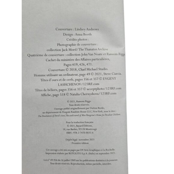 Les Désolations de l'Arpent du Diable Ransom Riggs Miss Peregrine Fantasy Poche - Picture 5 of 13